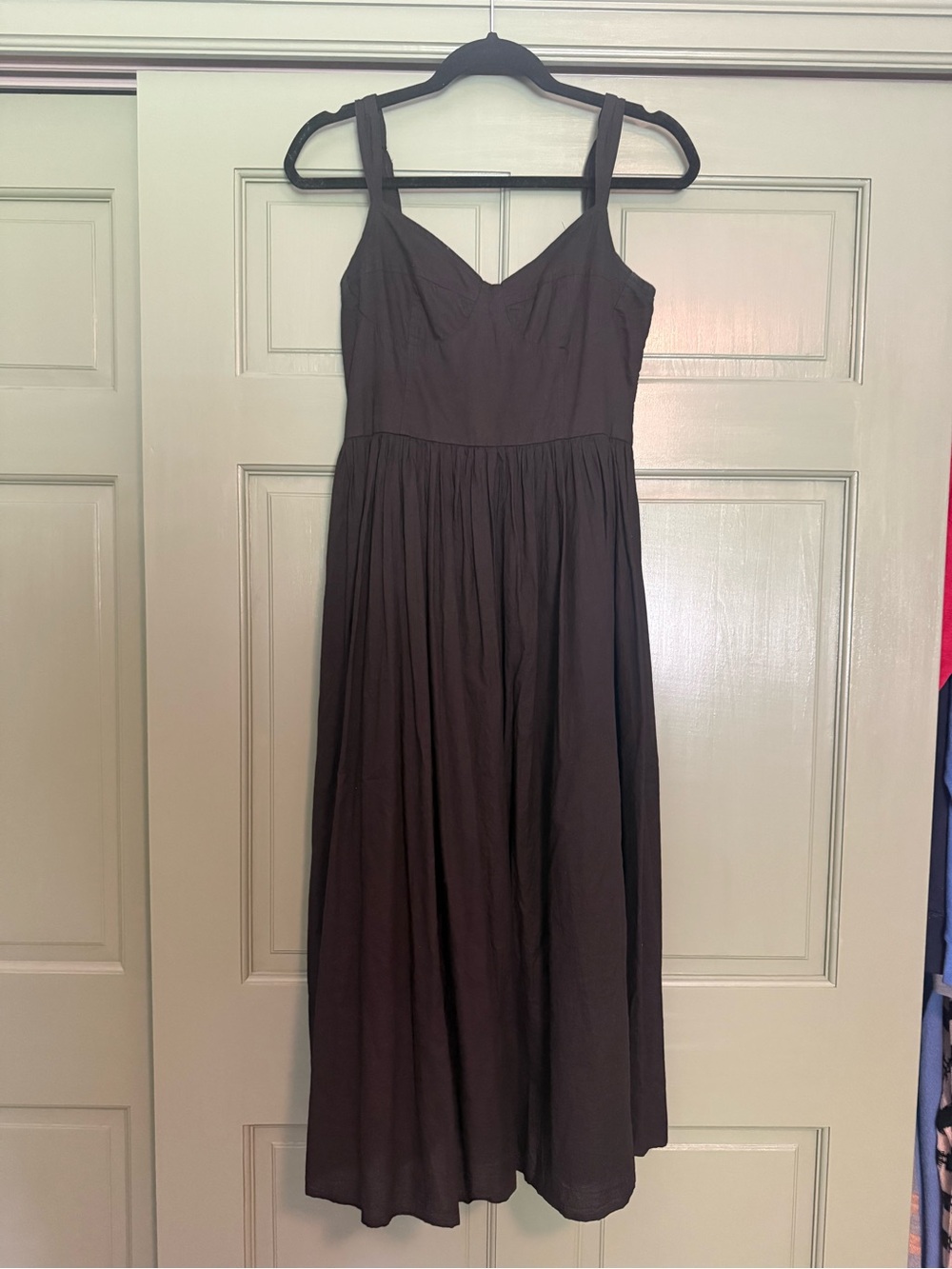 Aqua Black Midi Dress with Straps